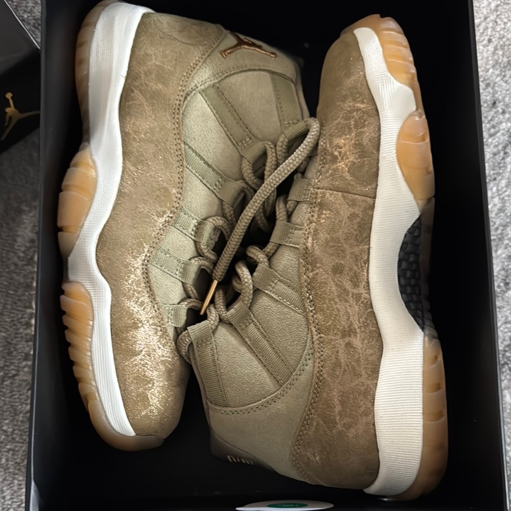 Jordan 11 Retro in Neutral Olive and Sail